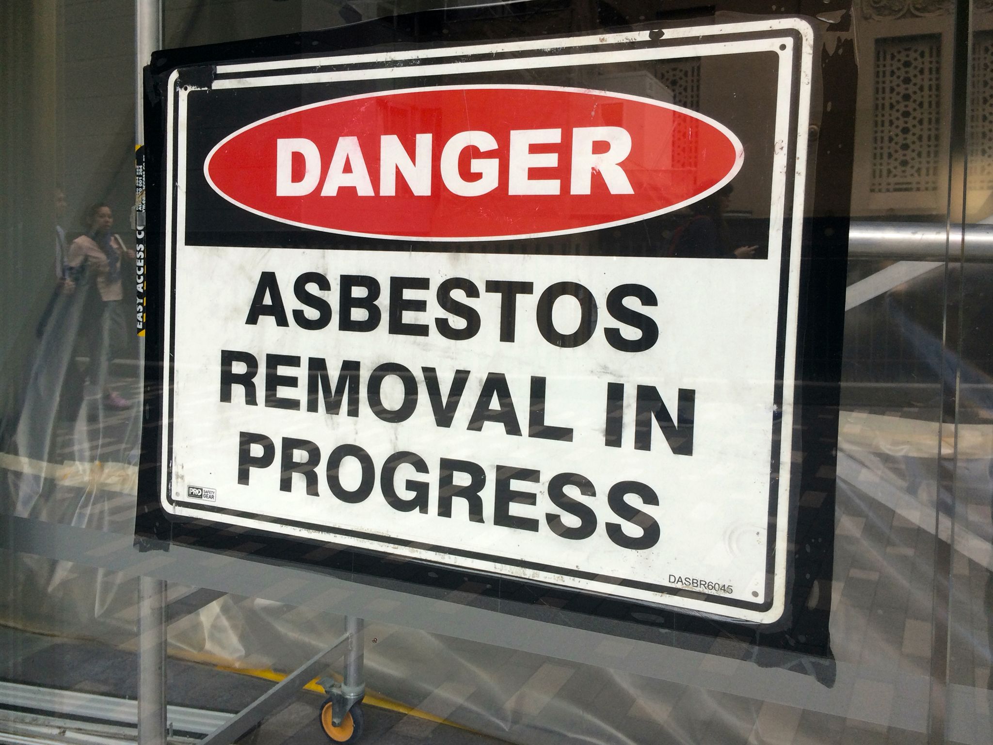 Remove sign. Asbestos Dangerous. Reading asbestos. Waterloo asbestos claim. Carrollton asbestos claim.